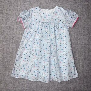 Chloe size 3 floral print dress with ruching on sleeve EUC